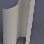 Vase vintage 1970 painted corrugated metal design
