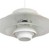 Multi layered pendant light by Kurt Wiborg for Jeka Metaltryk. Denmark 1970s