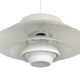 Multi layered pendant light by Kurt Wiborg for Jeka Metaltryk. Denmark 1970s