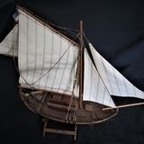 Wooden model of JY Toumelin's Kurun sailboat in Calais
