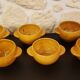 6 stoneware bowls with handles - excellent condition