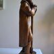 Large wooden sculpture of a man with his grain shovel 52 cm