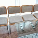 4 Cesca B32 Breuer chairs renovated beige