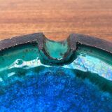 Ashtray or bowl in brutalist studio pottery by Gerhard Liebenthron, mid-century, 1960s, 1968.