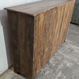 Ancien buffet vitré en teck birman