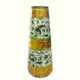 Roller vase – Vintage ceramic, speckled decor with gold highlights, perfect condition