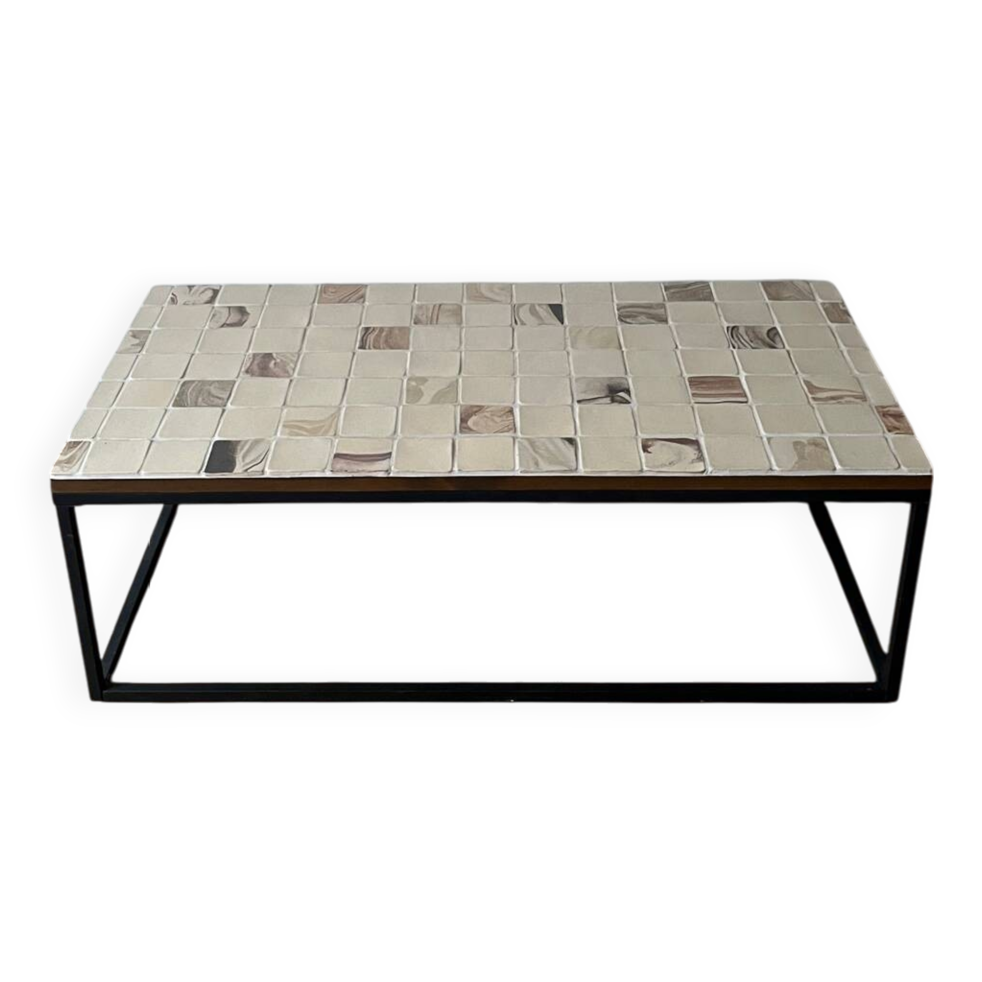 Ceramic and metal coffee table