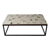 Table basse en céramique et métal