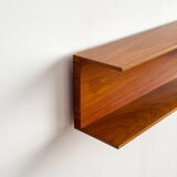 Étagère murale en noyer par Wilhelm Renz pour Walter Wirz, années 1960