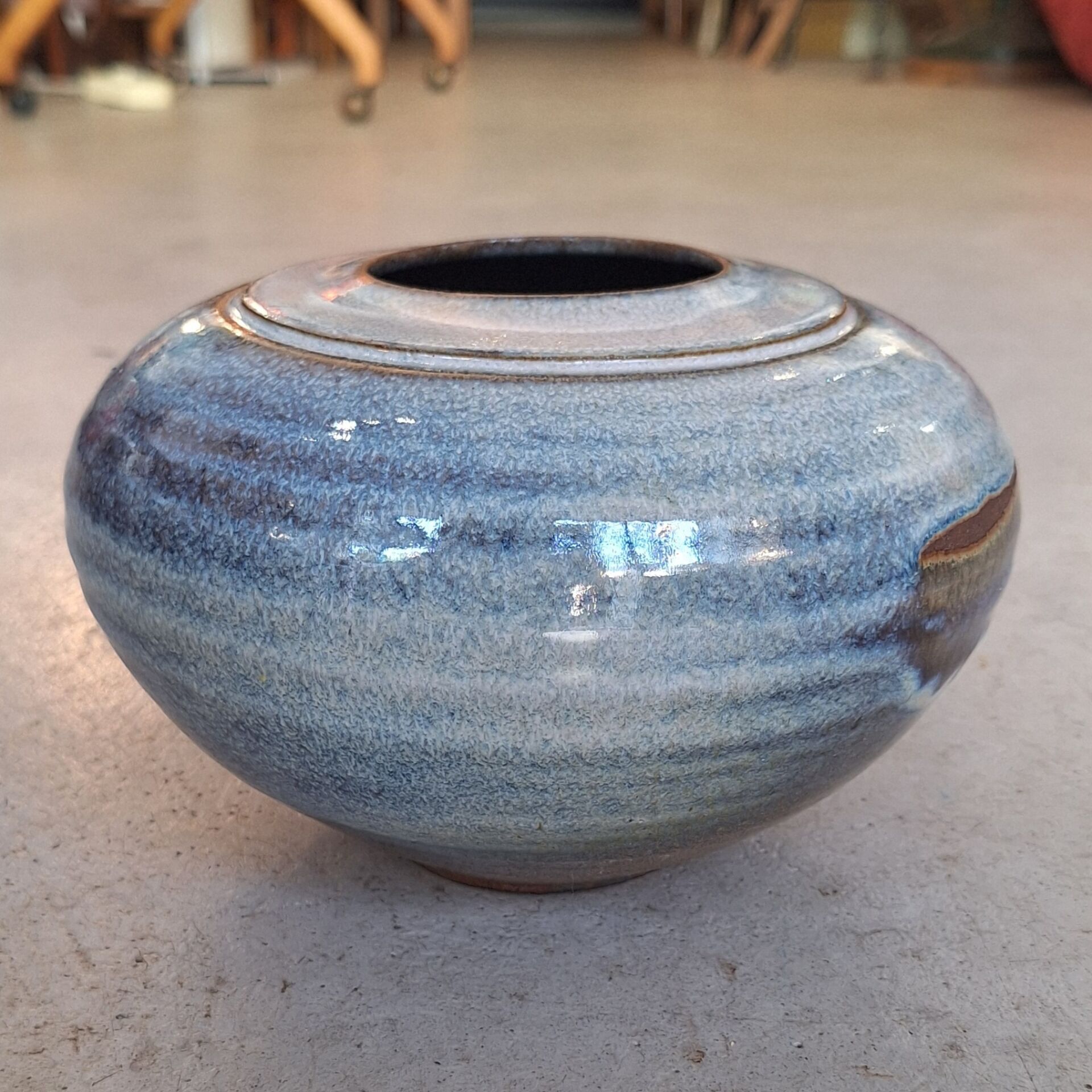 Glazed ceramic vase by Nadia and Alain Pinel