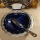 Vintage silver metal butter in shell shape