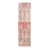 Pale Red & Peach Vintage Runner Rug, 80x301Cm