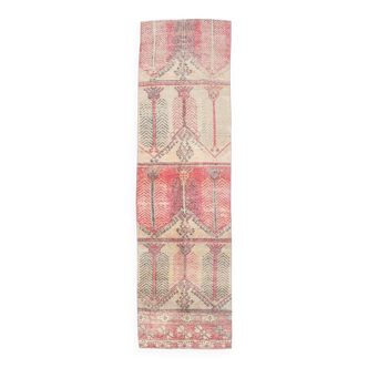 Pale Red & Peach Vintage Runner Rug, 80x301Cm