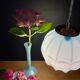 Suspension globe vintage en opaline bleue