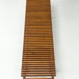 Mid Century Teak Flower Bench, 1960s
