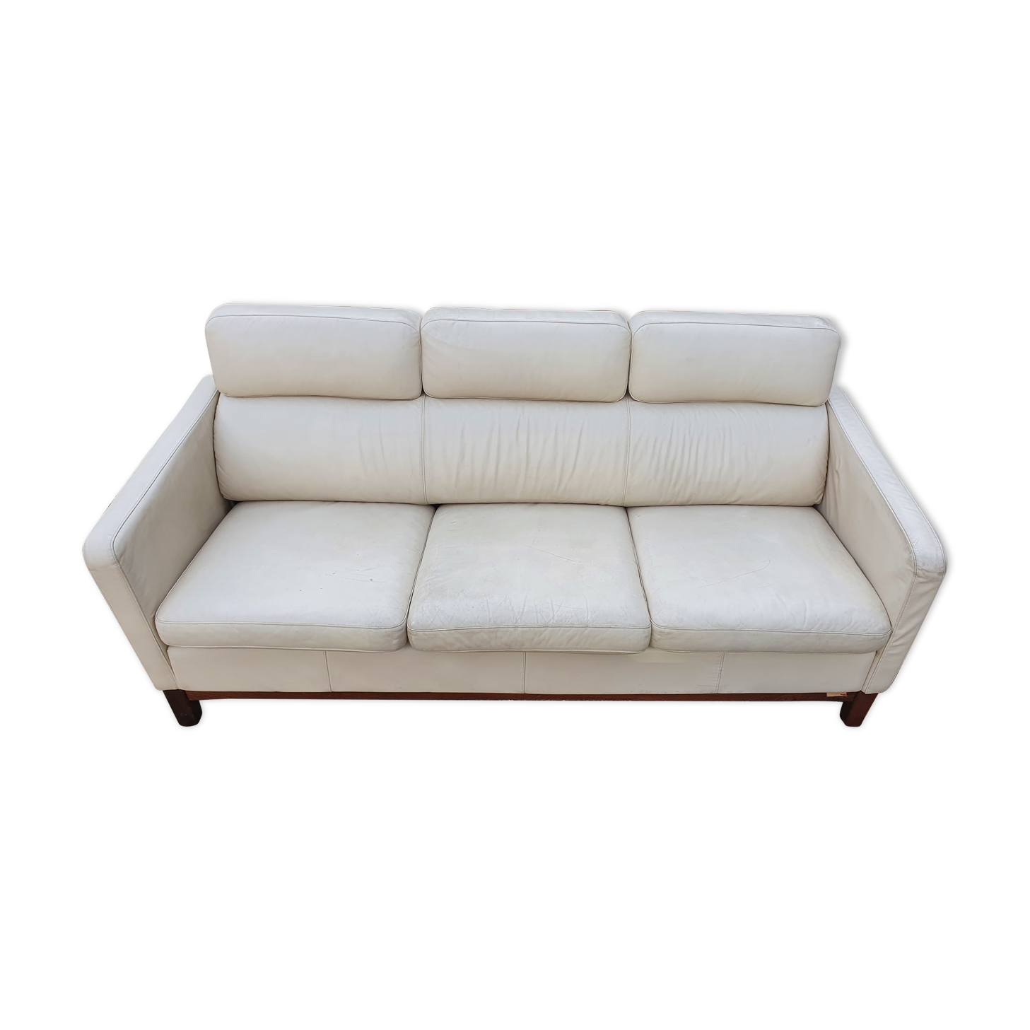 Canape ekornes scandinavian design white leather