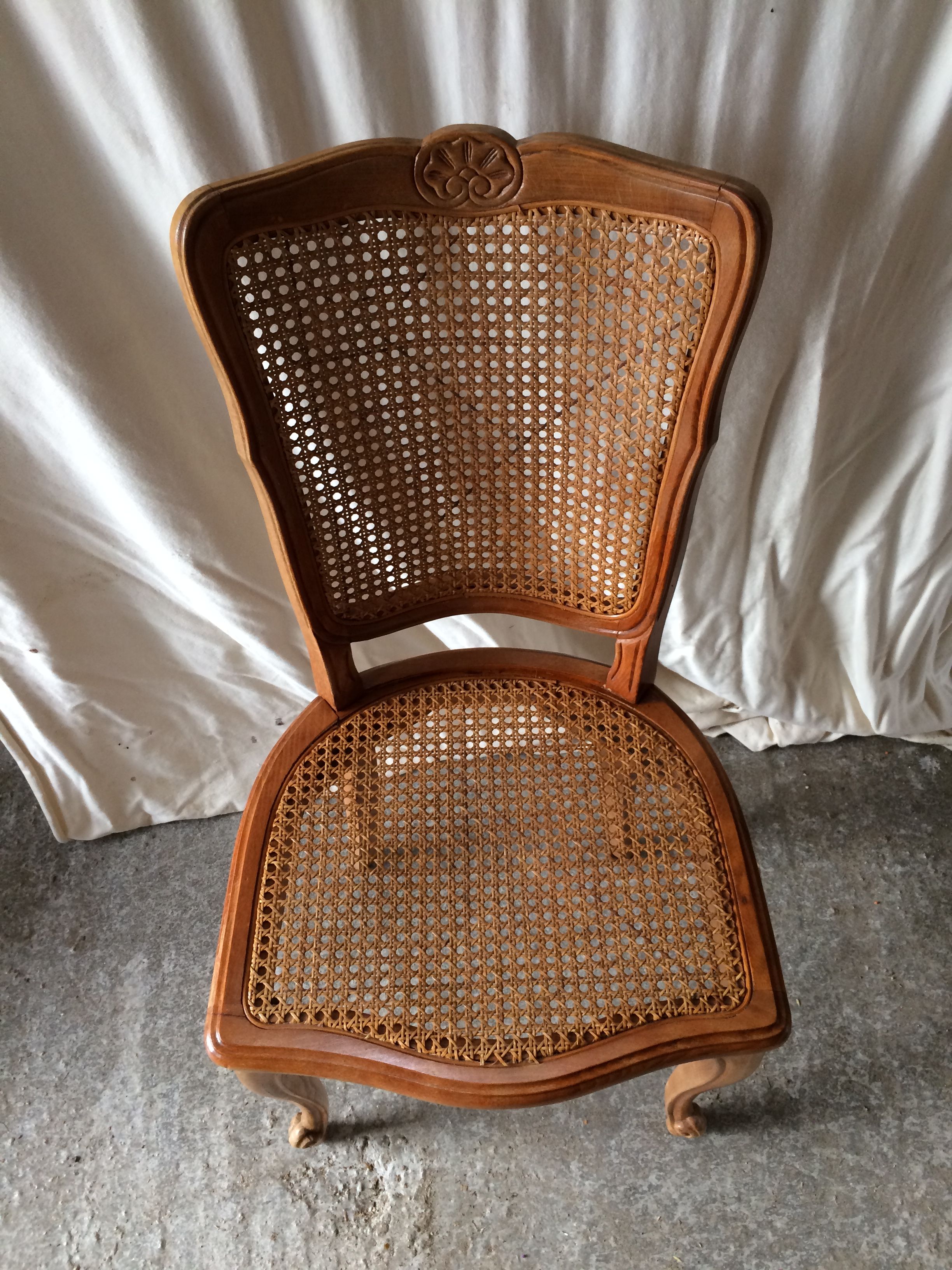Series of 8 Chairs Style LOUIS XV Wood - Assise - Vintage Cannés File
