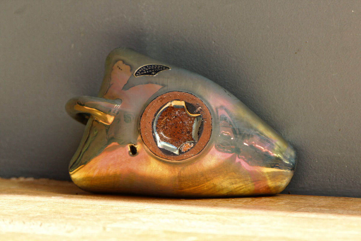 Lot of iridescent flamed sandstone, Rambervillers