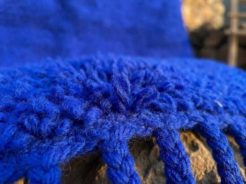 Tapis berbère bleu en laine 200cmx300cm