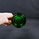 Vintage 70s green Empoli glass genie carafe bottle