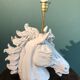 Ceramic lamp horse head 70s