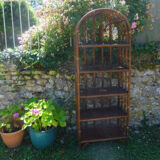 Vintage rattan library