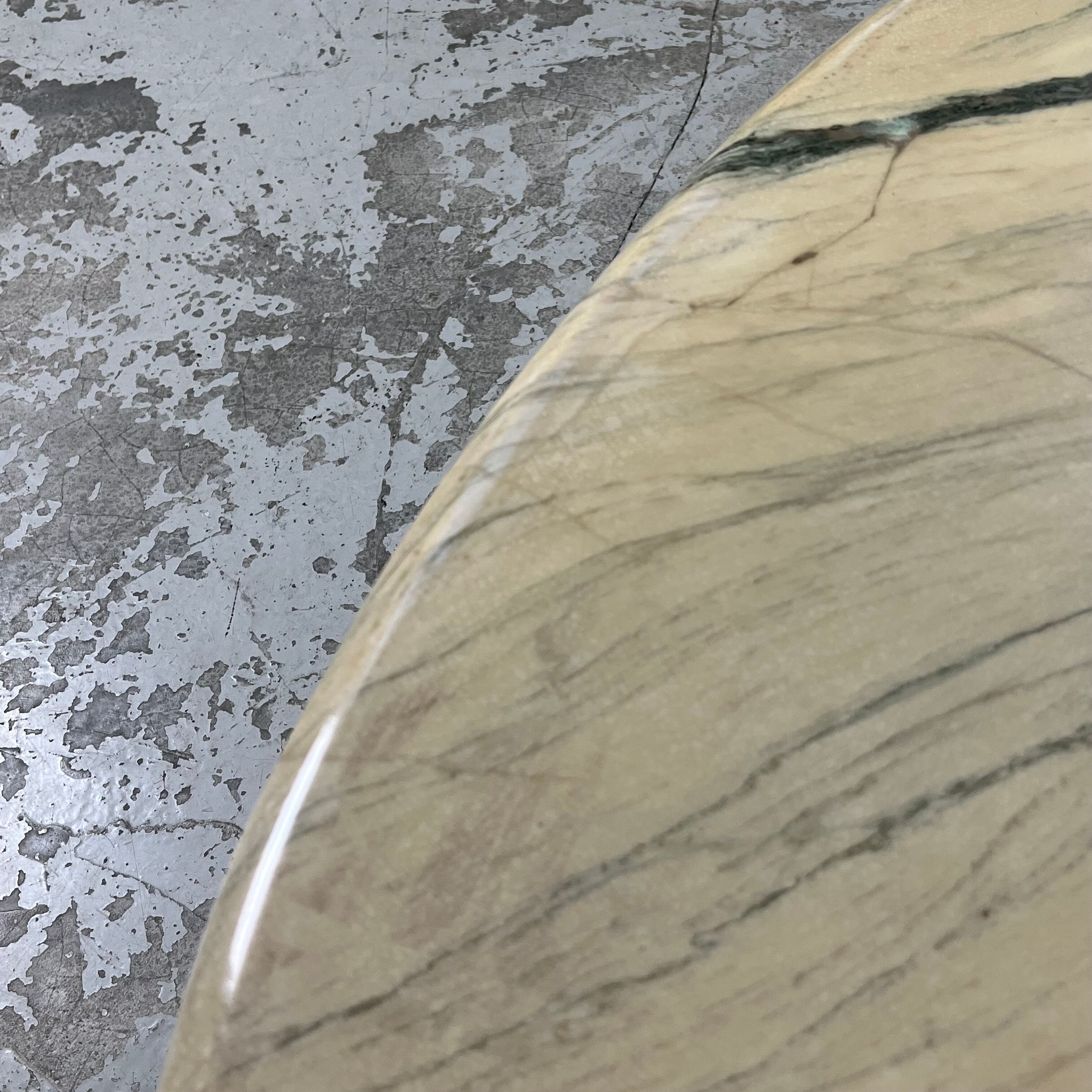 Table basse en marbre vert d'Estours années 70