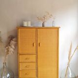 Armoire en rotin vintage
