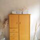 Vintage rattan wardrobe