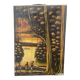 Old african canvas under lively woods in tropical and lush forest signed to identify