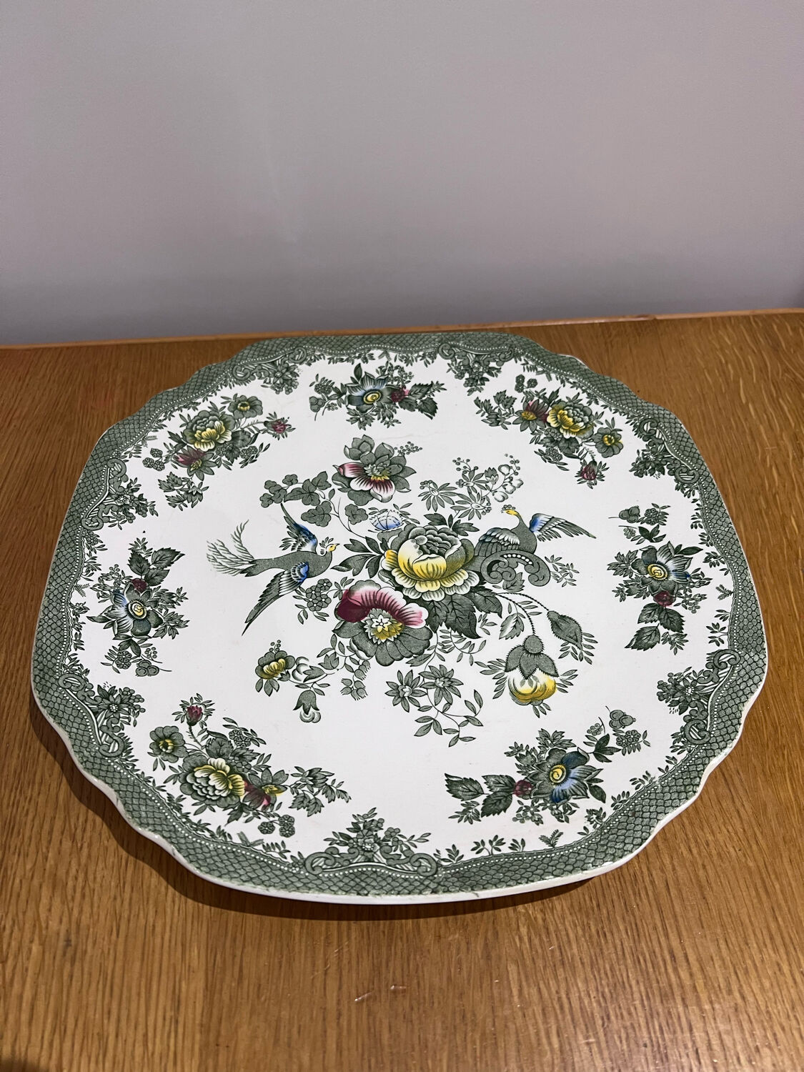 Plat de service oriental phesants anglaise