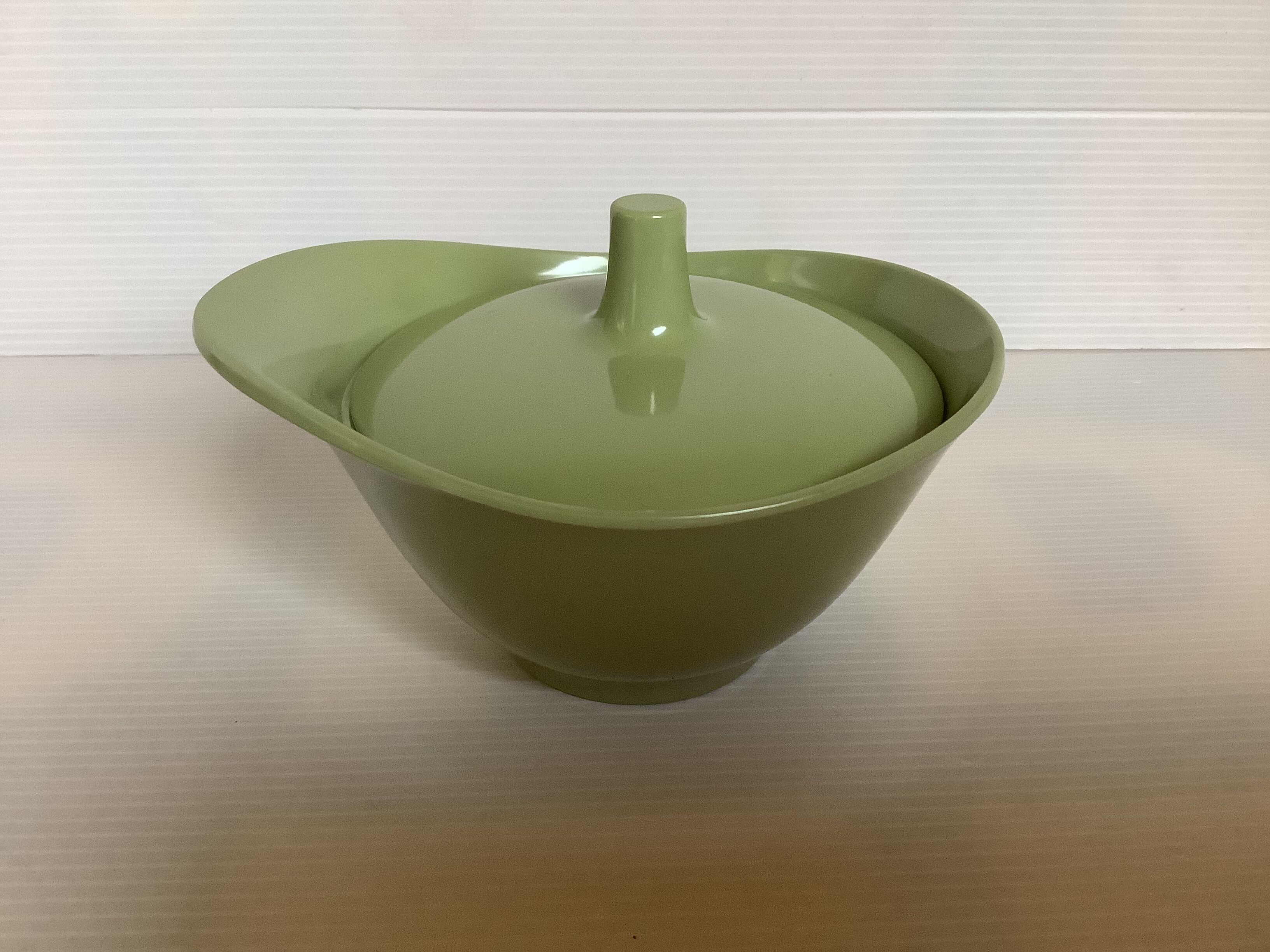 Designer khaki green sugar bowl