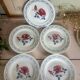 Set of 5 dessert plates earthenware Digoin Sarreguemines Janine
