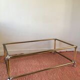 Glass and mirror coffee table 70s/80s