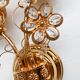 Brass and crystal art deco wall lamp attributed to palwa, 1960s