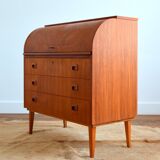 Swedish secretary sliding tray teak 1950s