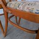 Ensemble de 6 chaises de salle à manger Thonet en bois courbé avec assise en tissu / Années 1970 Mid-Century Bistr