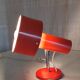 Orange metal wall light by Delmas - 1960s/70s