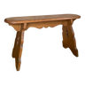 Country bench in solid oak, mid-20th century