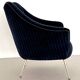 Italian Armchair with Brass Legs reupholstered in Magnificent Velvet
