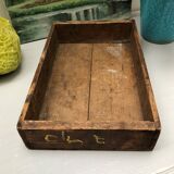 Old wooden box of industrial workshop