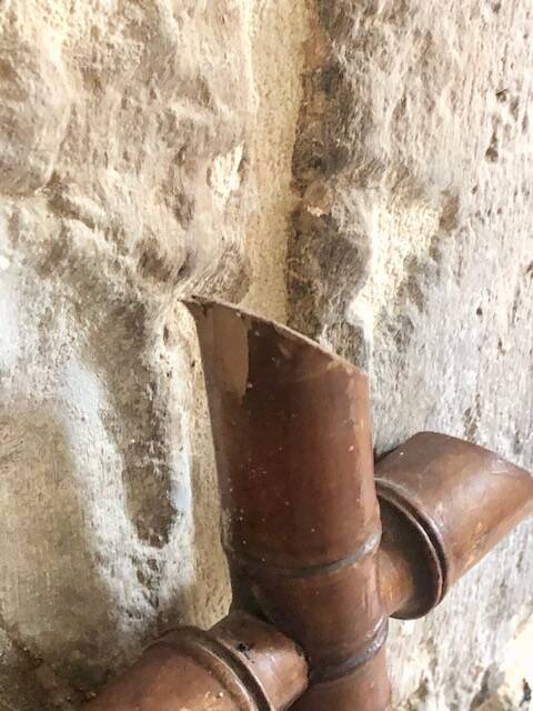 Large bamboo mirror from the 1950s