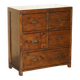 Large vintage hardwood furniture in military country style.