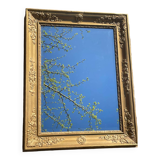 Beveled gold mirror