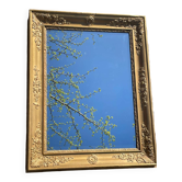 Beveled gold mirror