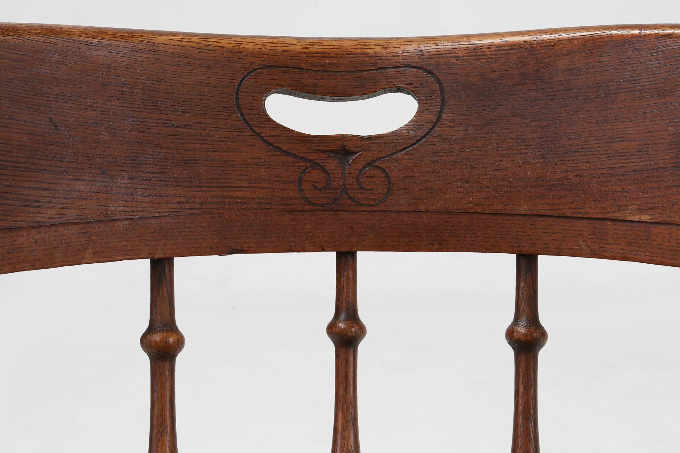 Chaise de bureau capitaine à base pivotante anglaise, Royaume-Uni années 1850