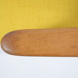 Vintage original armchair designer E.Homa, 1960s, fully restored, yellow fabric