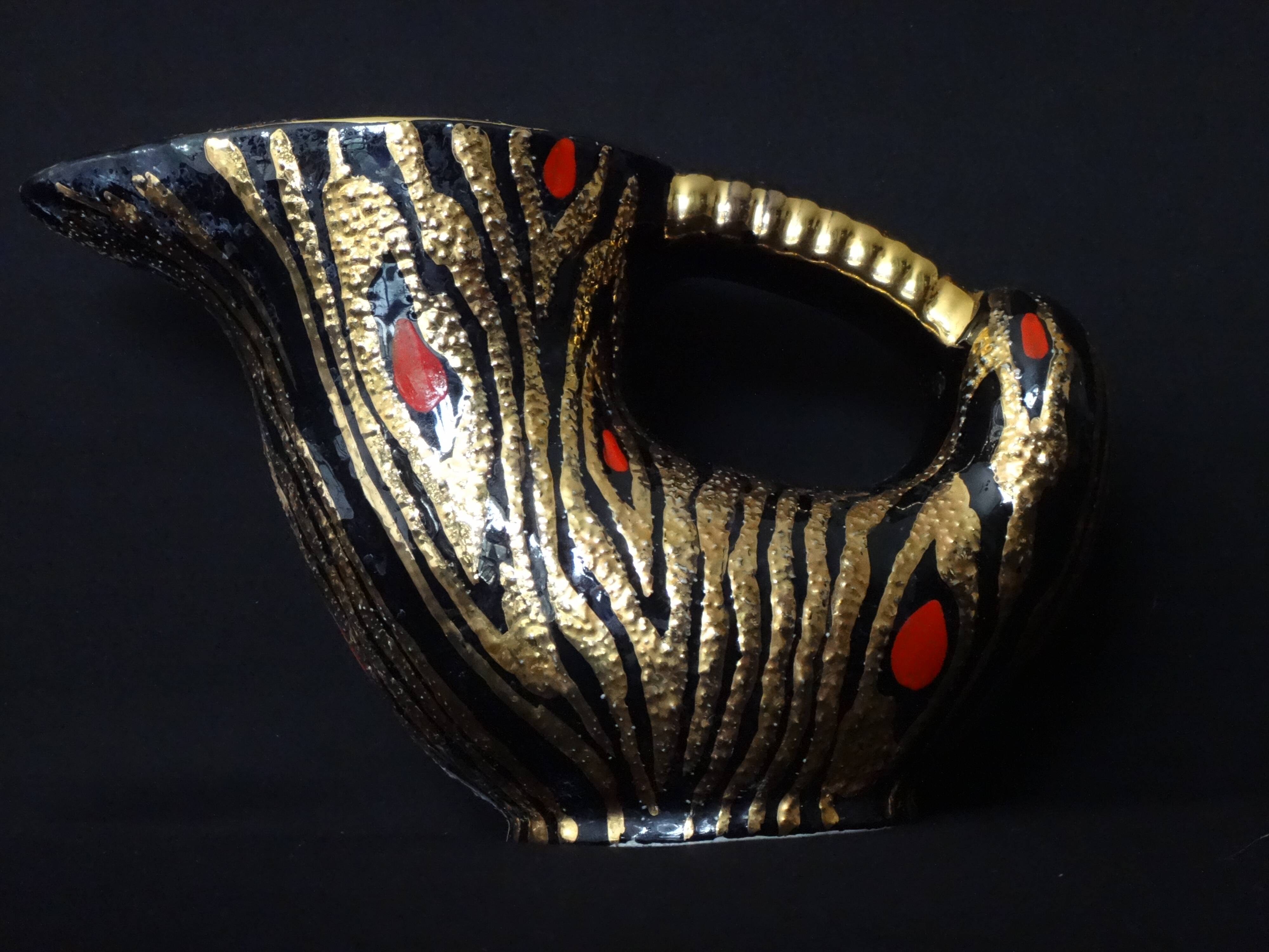 Ceramic pitcher stylized bird 24cm  1950