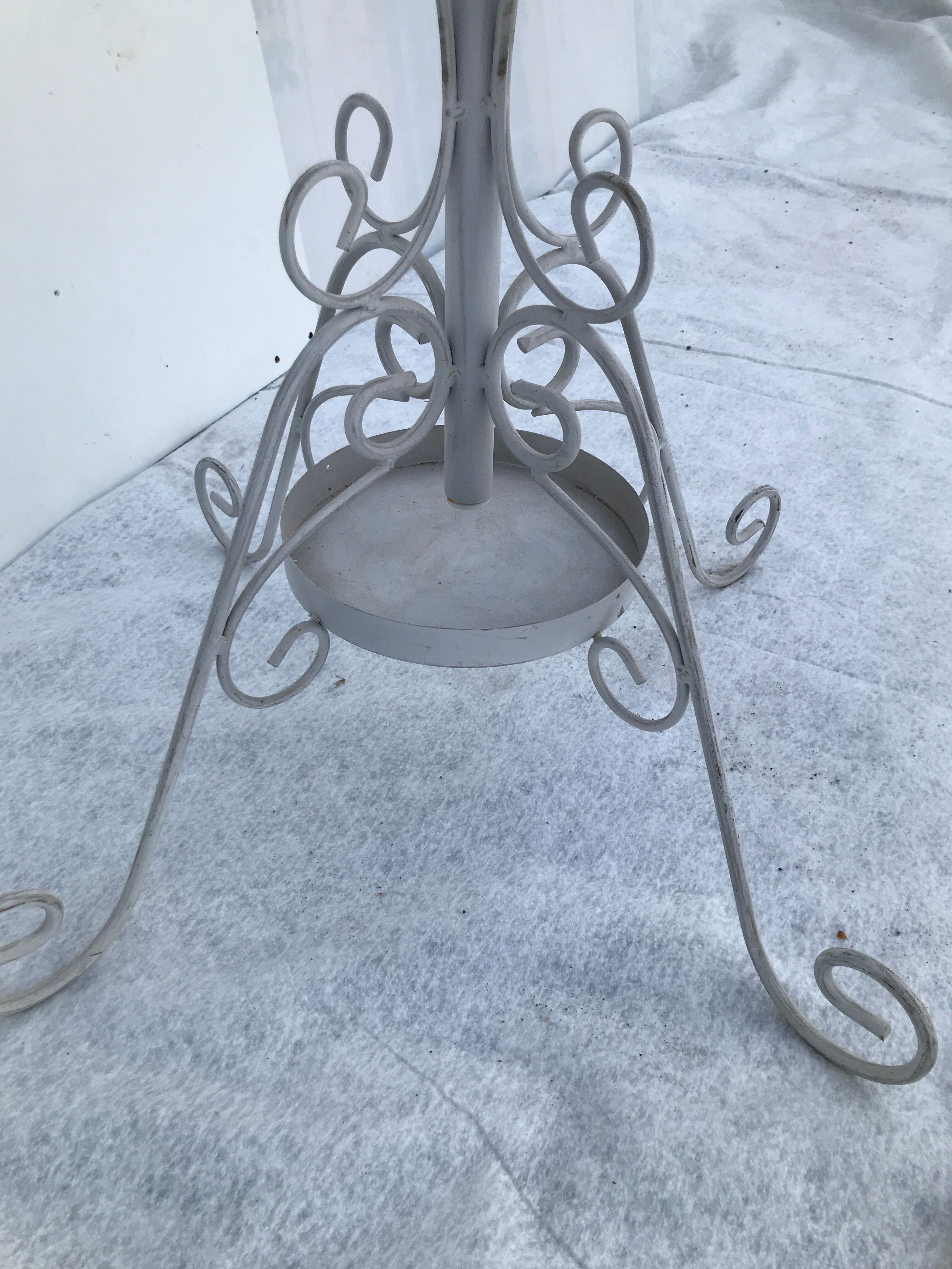 Vintage wrought iron parrot coat rack