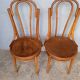 Paire 2 chaises bistrot bois courbé vintage